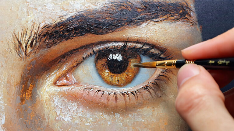 What is Detailing with Small Brushes in Acrylic Painting?