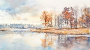 What is the backwash/bloom effects technique in watercolor painting?