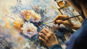 What is the glazing technique in watercolor painting?