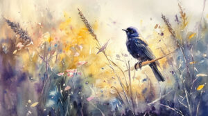 What is the scratching technique in watercolor painting?