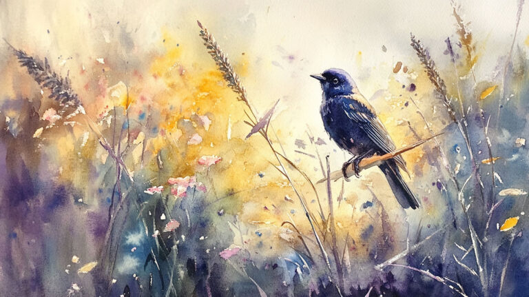 What is the scratching technique in watercolor painting?