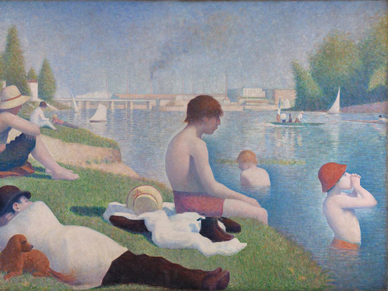 Bathers at Asnières by Georges Seurat