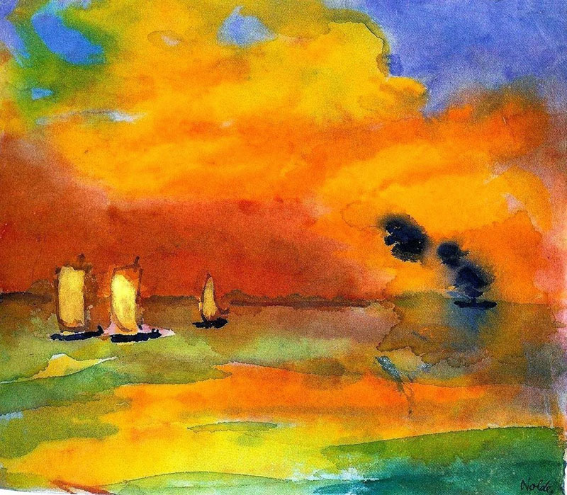 Sea and Light Clouds by Emil Nolde