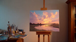 How to Paint a Sunset with Glowing Color