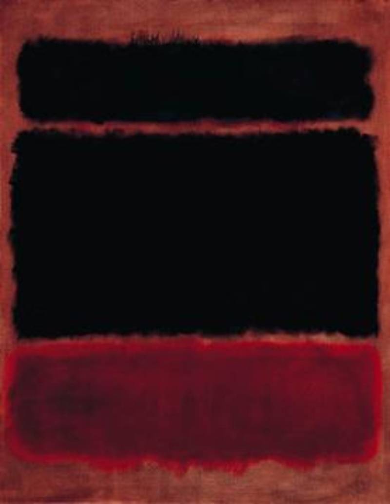 Black in Deep Red by Mark Rothko