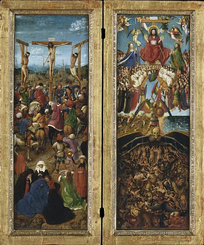 The Crucifixion and Last Judgement Diptych by Jan van Eyck