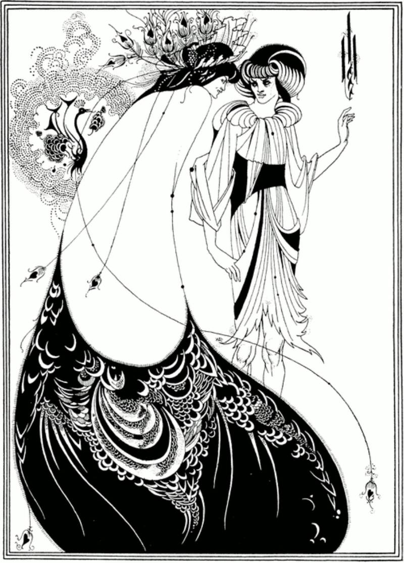 The Peacock Skirt by Aubrey Beardsley