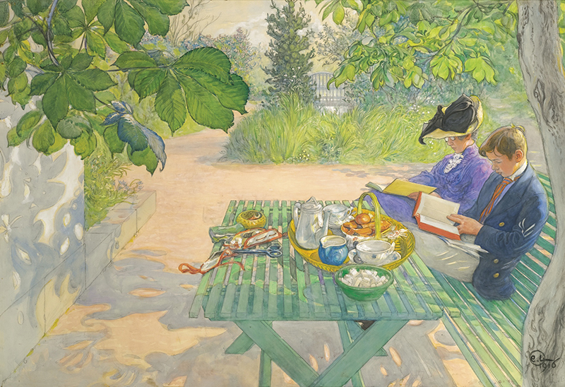In the Garden (Under the Chestnut Tree) by Carl Larsson