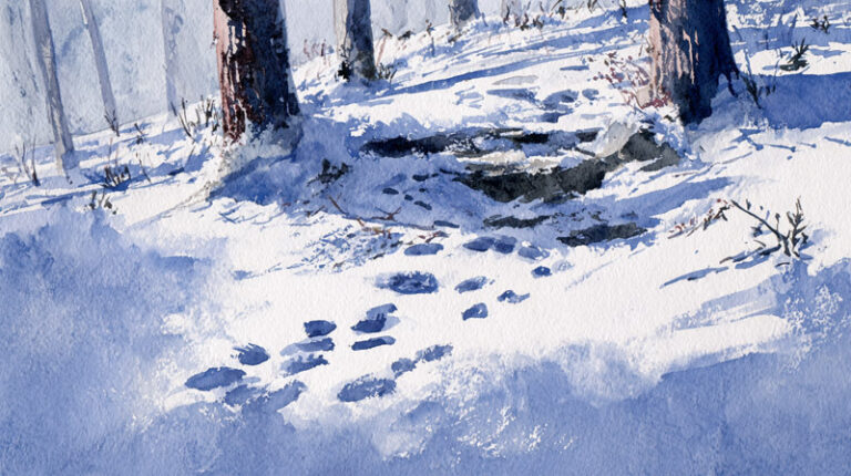 How to Paint Snow and Ice in Watercolor