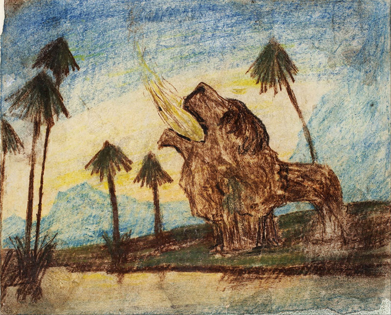 Landscape with Lion by Carl Fredrik Hill